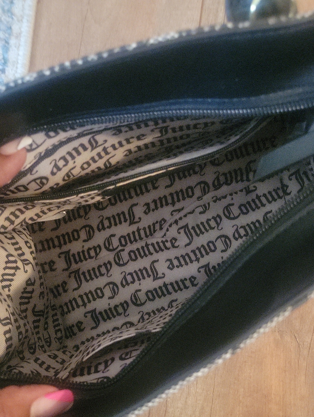 Juicy Couture Monogram Tote with Red Heart Accent AND WALLET - Picture 11 of 13